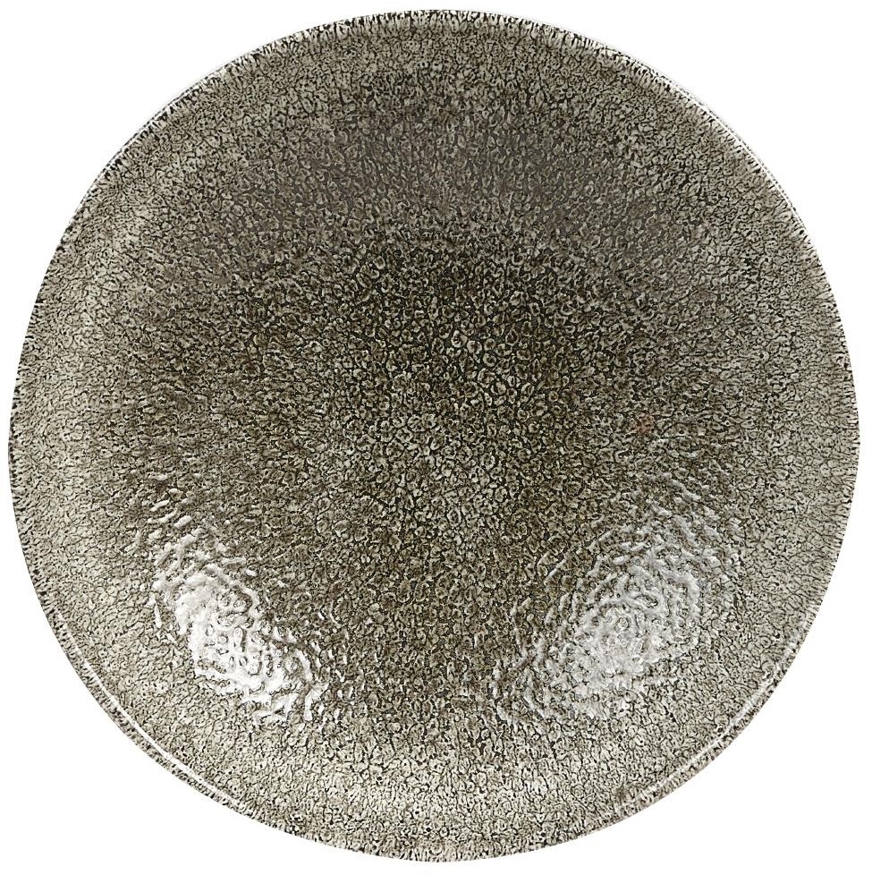  Churchill Studio Prints Raku-Coup&eacute;-Teller, rund, Quarzschwarz, 165 mm, (12 St&uuml;ck) 