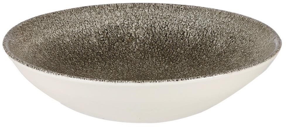  Churchill Studio Prints Raku-Coup&eacute;-Sch&uuml;sseln, rund, Quarzschwarz, 182 mm, (12 St&uuml;ck) 