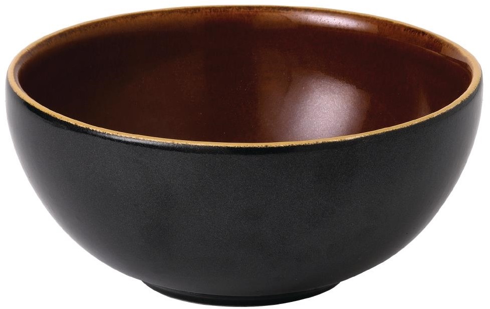  Churchill Super Vitrified Nourish Tokyo Black tiefe Schalen, 155 mm, (6 St&uuml;ck) 