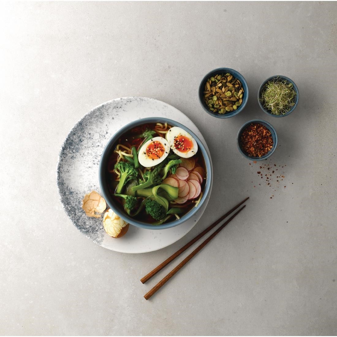  Churchill Super Vitrified Nourish Oslo Blue Tiefe Schalen 155 mm (6 St&uuml;ck) 