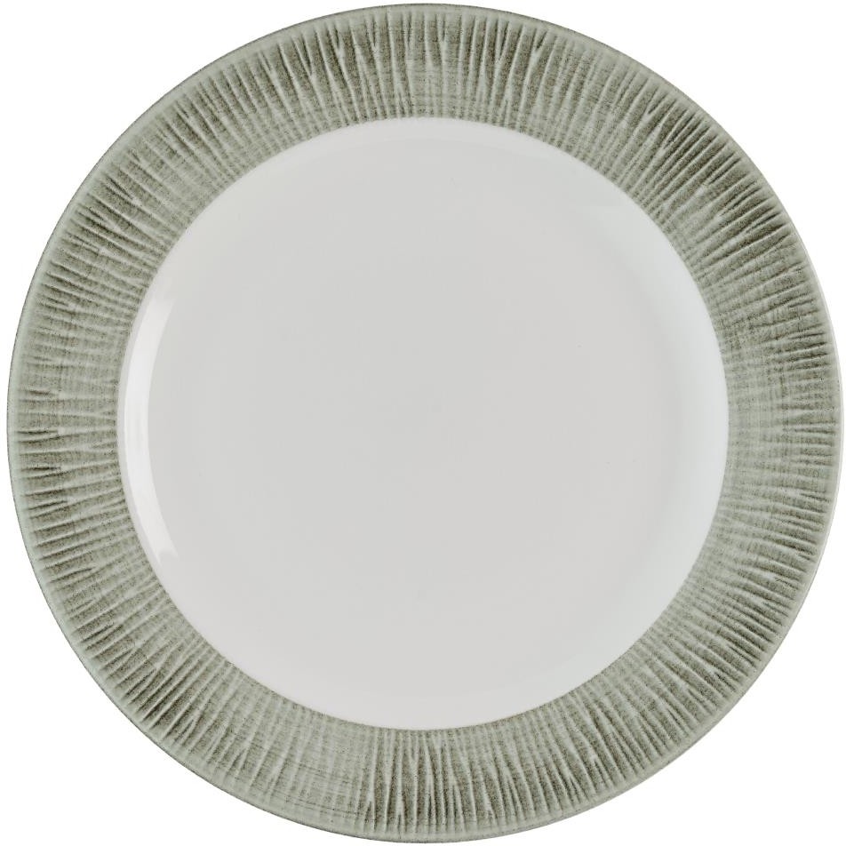  Churchill Bamboo Ceramic Spinwash Alpine Teller mit Fu&szlig;, 157 mm, (12 St&uuml;ck) 