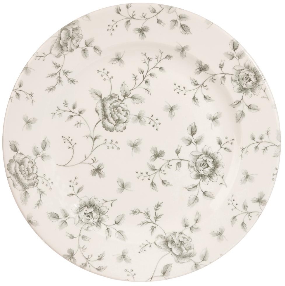 Churchill Vintage Prints Rose Chintz Profilplatten, Grau, 276 mm (6 St&uuml;ck) 