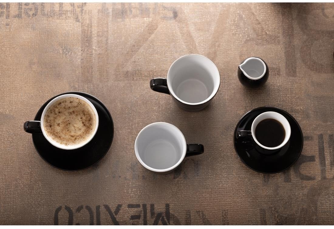  Olympia Cafe Espresso Untertasse Schwarz (12 St&uuml;ck) 