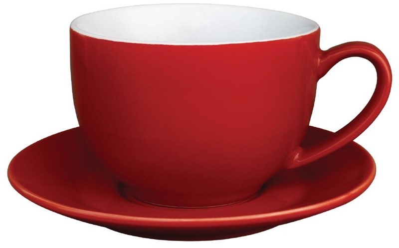  Olympia Cafe Untertassen rot 15,8cm 