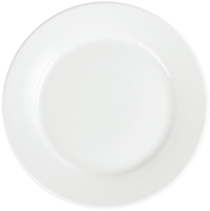  Olympia Whiteware Teller mit breitem Rand 25cm 