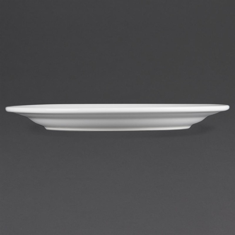  Olympia Whiteware Teller mit breitem Rand 25cm 