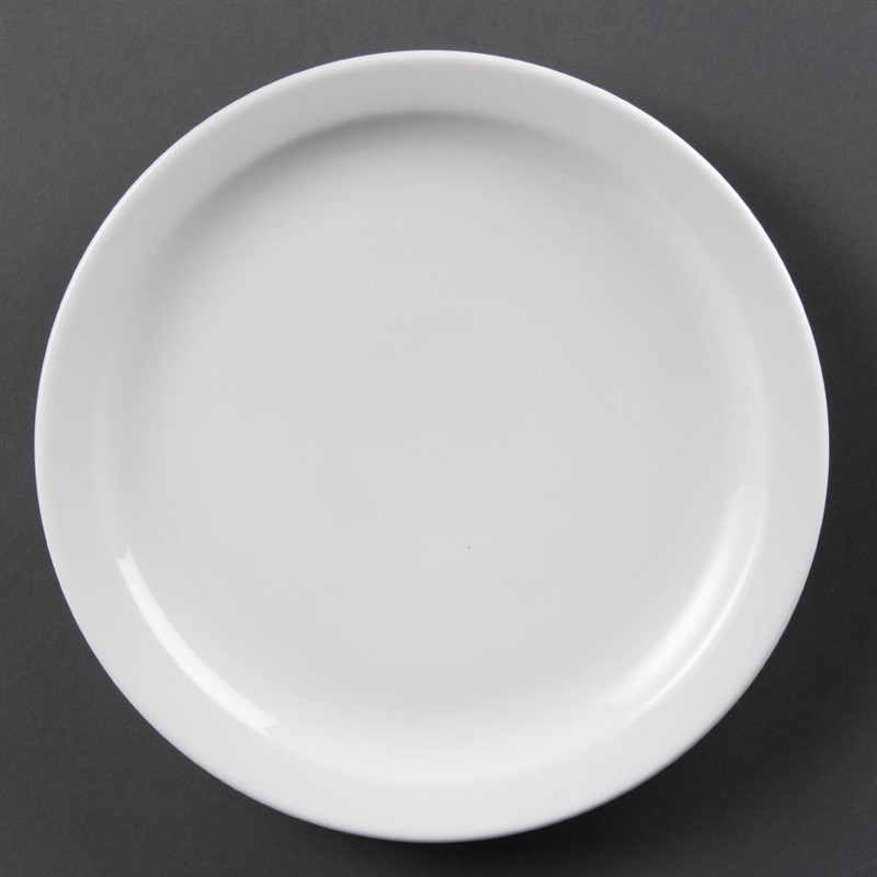  Olympia Whiteware Teller mit schmalem Rand 25cm 