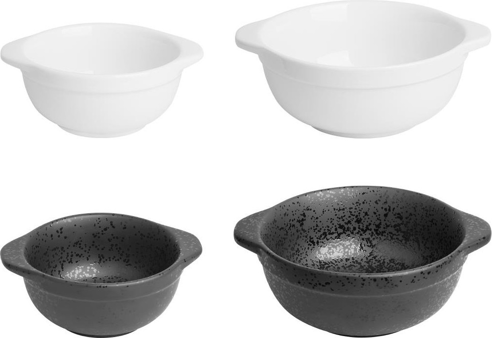  Olympia Whiteware Schalen mit Griffen 250ml (6 St&uuml;ck) 