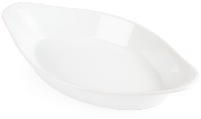  Olympia Whiteware ovale Gratinschalen weiß 25,3 x 14cm 