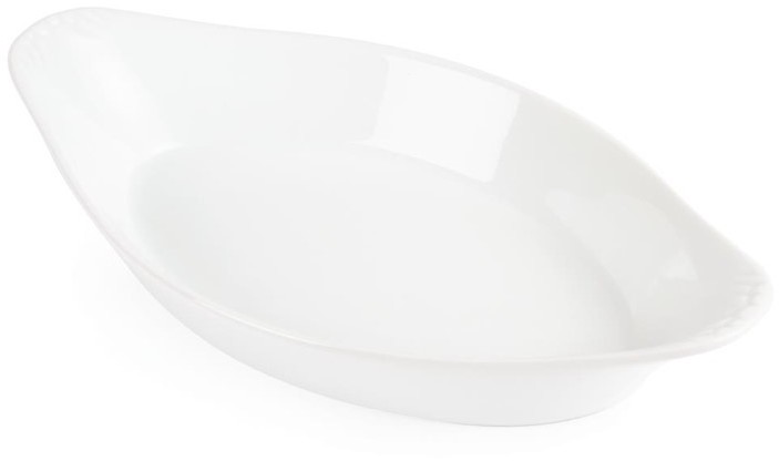  Olympia Whiteware ovale Gratinschalen wei&szlig; 25,3 x 14cm 