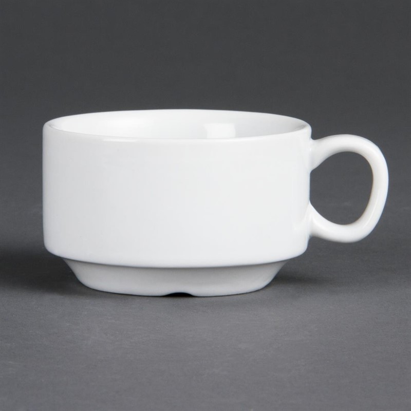  Olympia Whiteware stapelbare Espressotassen 8,5cl 