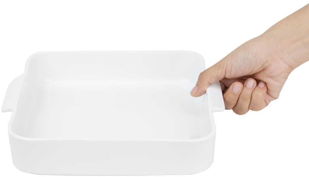  Olympia Whiteware Quadratische Bratform mit Griffen 260x225x50mm (2 St&uuml;ck) 