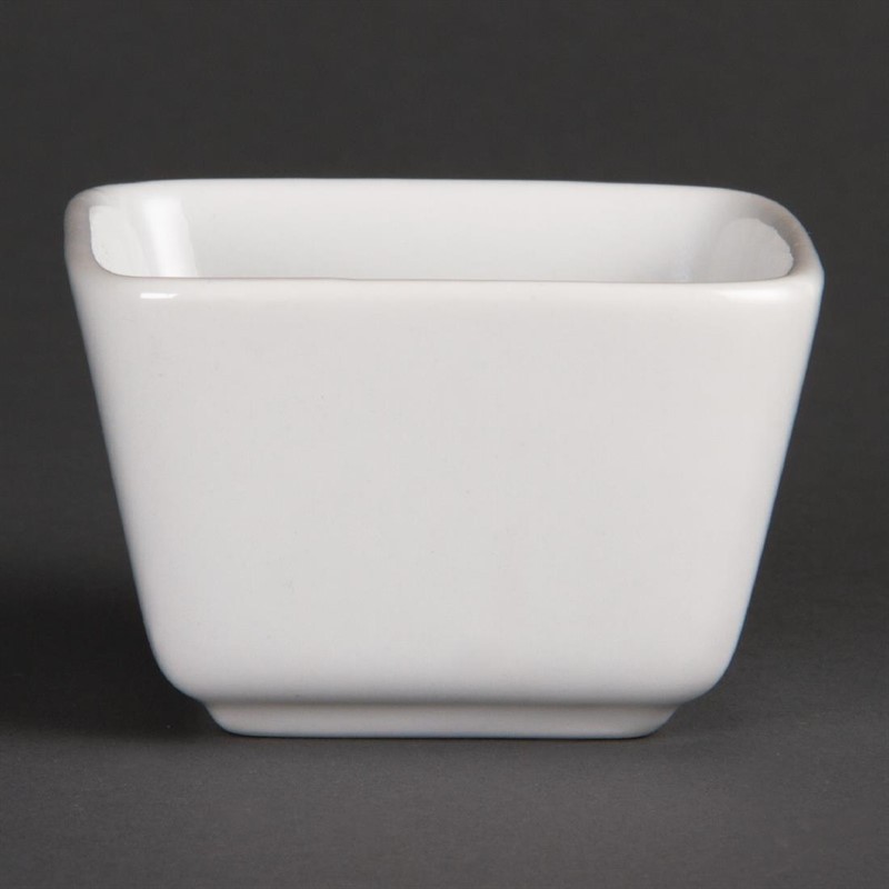 Olympia Whiteware quadratische Amusesch&auml;lchen hoch 7,5cm 