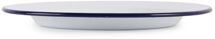  Olympia emaillierte Essteller weiß-blau 24,5cm 
