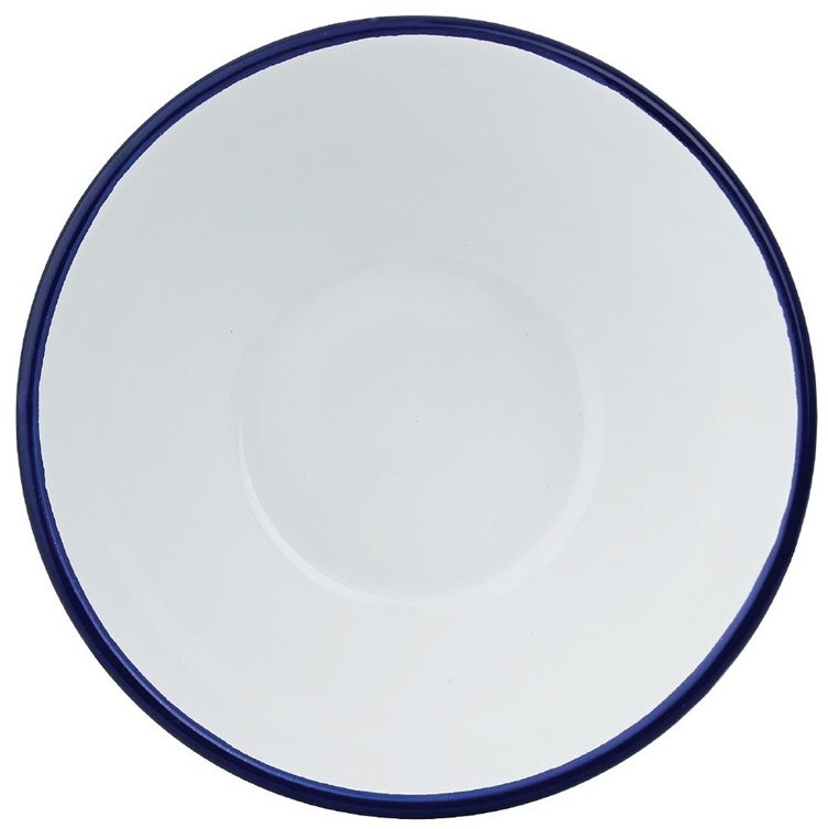  Olympia emaillierte Dessertschalen wei&szlig;-blau 6cm 