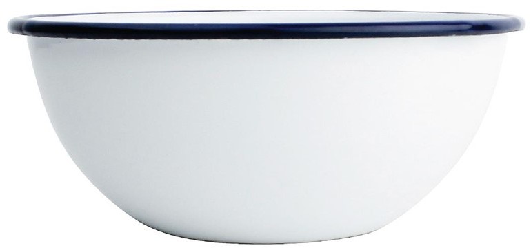  Olympia emaillierte Dessertschalen wei&szlig;-blau 6cm 