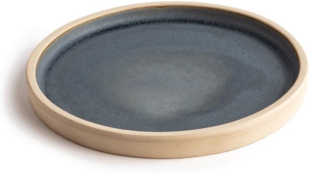  Olympia Canvas flacher runder Teller granit-blau 18cm 