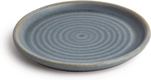  Olympia Canvas runder Teller mit schmalem Rand granit-blau 18cm 