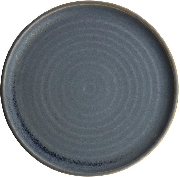  Olympia Canvas runder Teller mit schmalem Rand granit-blau 26,5cm 