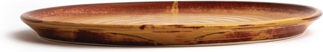  Olympia Canvas runder Teller mit schmalem Rand siena-rost 26,5cm 