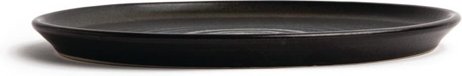  Olympia Canvas runder Teller mit schmalem Rand schwarz 26,5cm 