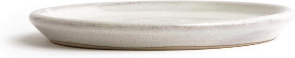  Olympia Canvas runder Teller mit schmalem Rand weiß 18cm 