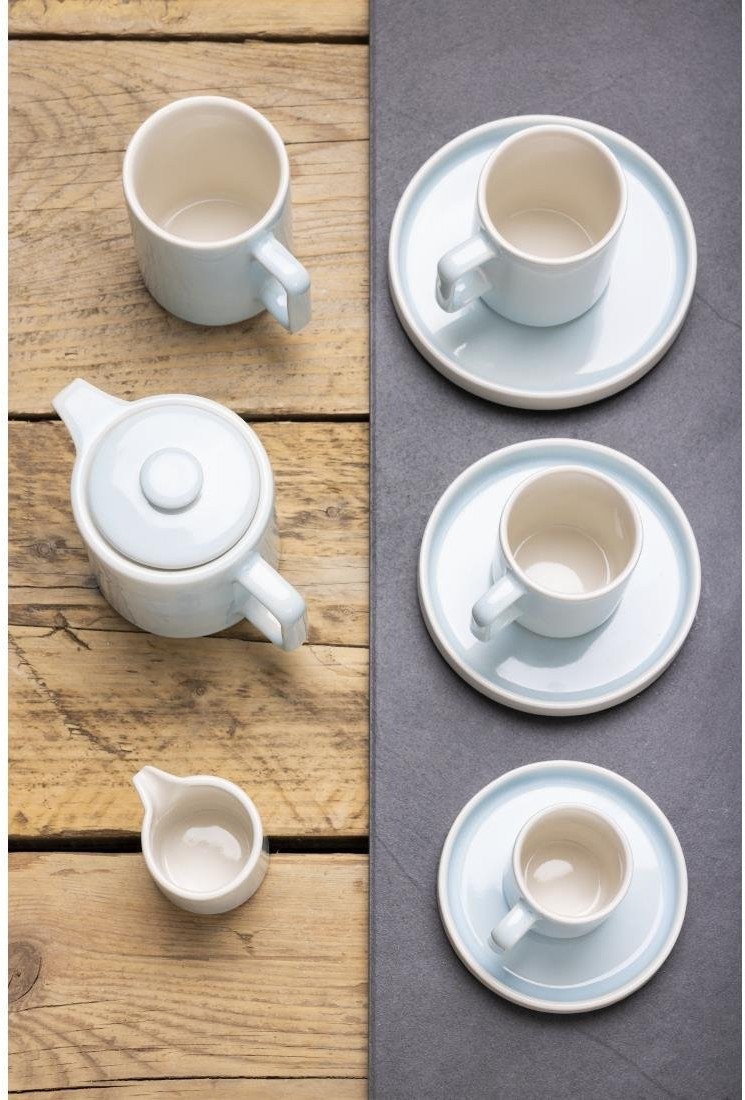  Olympia Fondant Untertasse Aqua 135mm f&uuml;r CU184 (6 St&uuml;ck) 