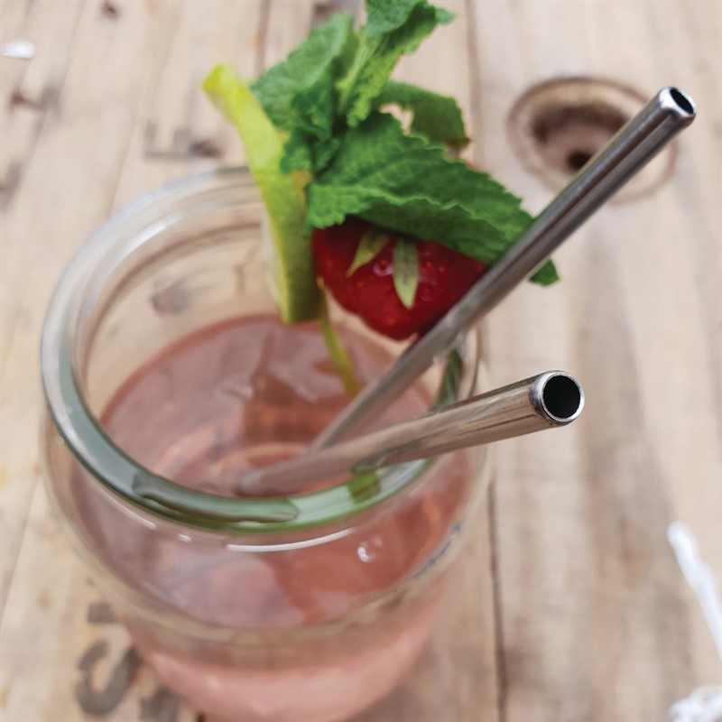  Gastronoble Beaumont Trinkhalme aus Edelstahl 21,5cm (25 St&uuml;ck) 