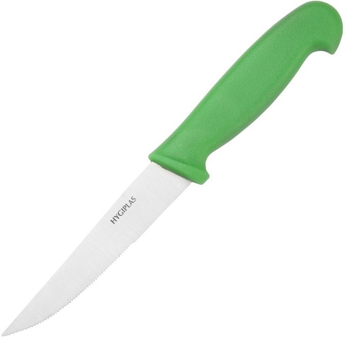  Hygiplas Gem&uuml;semesser Wellenschliff 10cm gr&uuml;n 