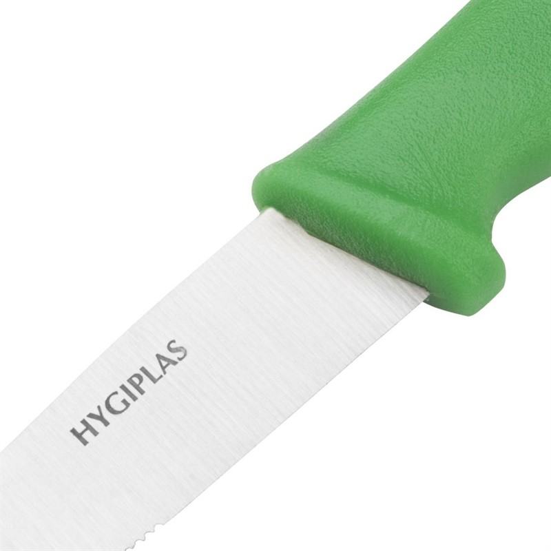  Hygiplas Gem&uuml;semesser Wellenschliff 10cm gr&uuml;n 