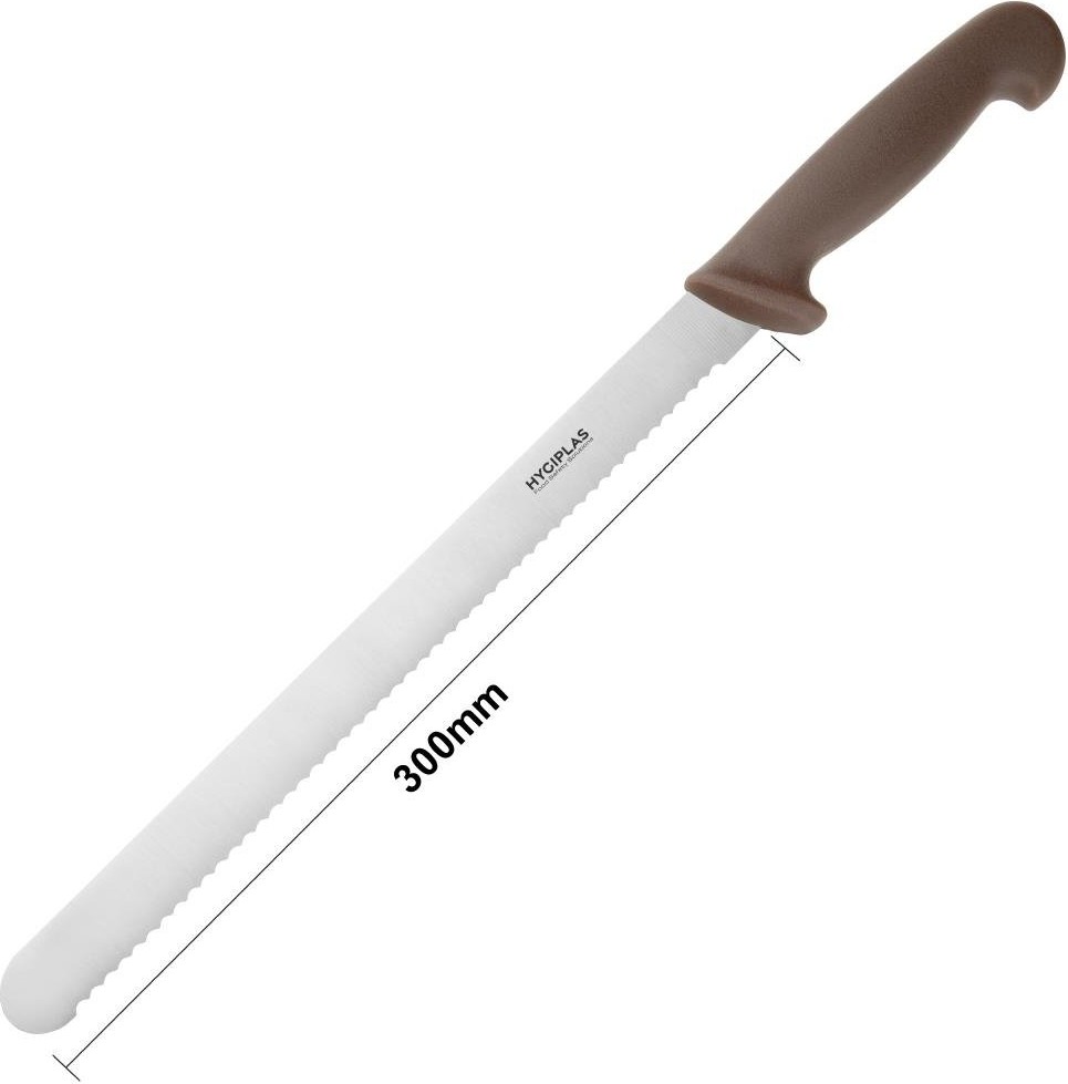  Hygiplas Sch&auml;lmesser Gezahnt Braun 30cm 