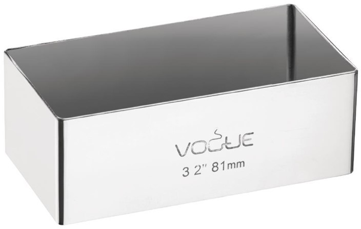  Gastronoble Mini-Tortenring rechteckig 8 x 4cm 