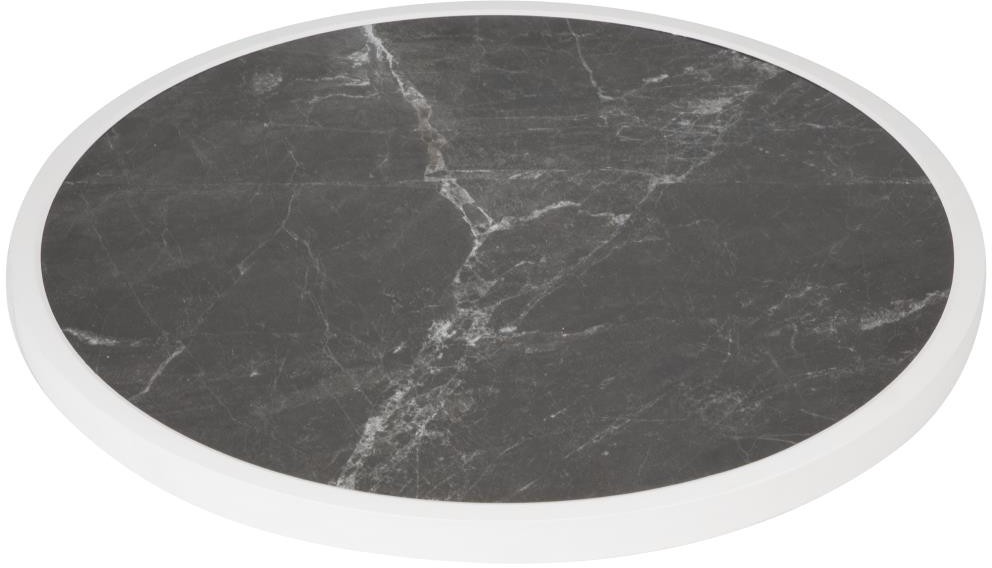  Bolero Fiberglas-Tischplatte, rund, dunkler Granit-Effekt, 580 mm 