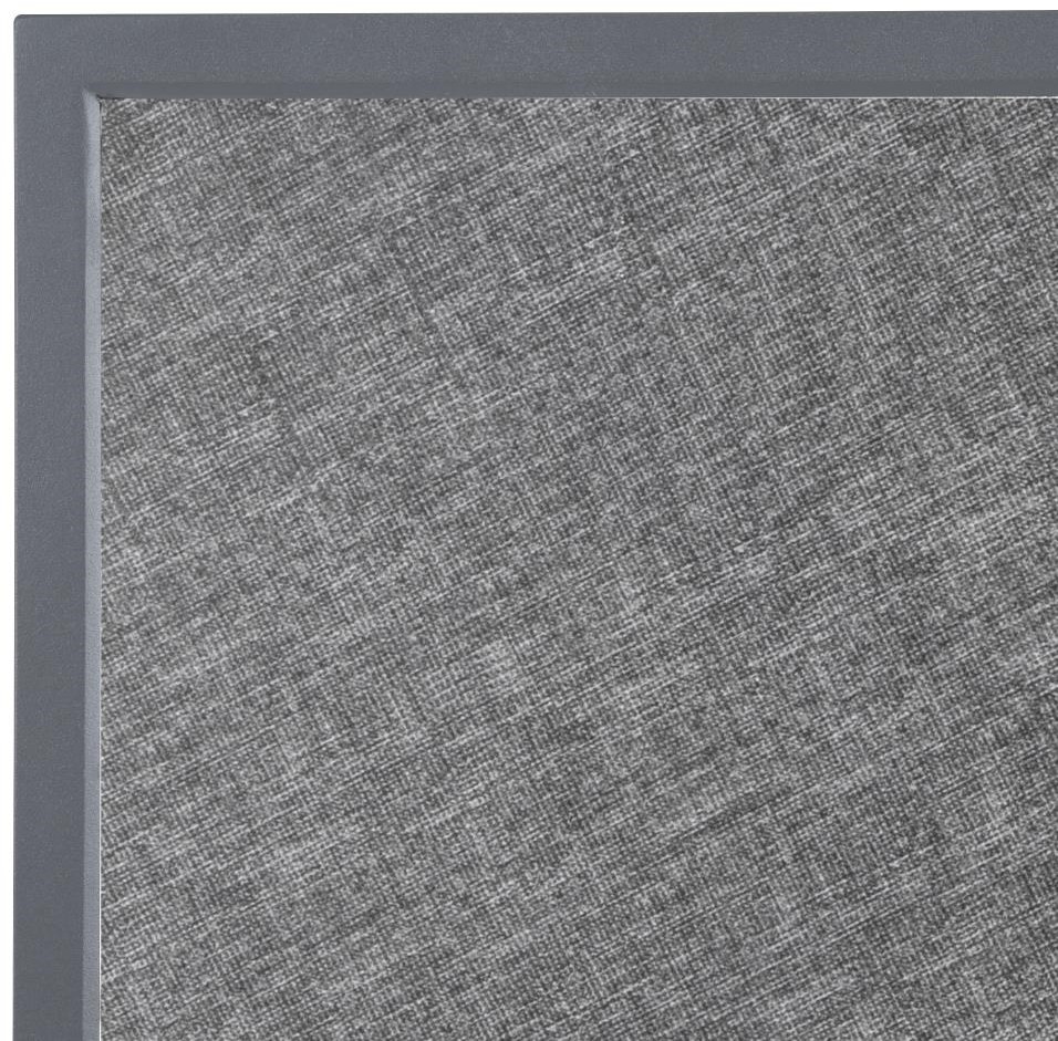  Bolero Black Brushed Mix Outdoor-Tischplatte aus geh&auml;rtetem Glas, quadratisch, graue Zierleiste, 700 mm 