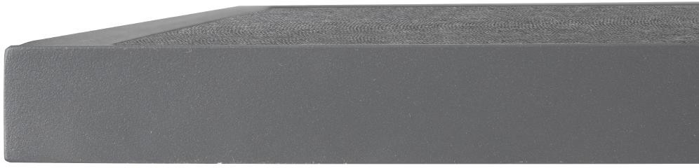  Bolero Black Brushed Mix Outdoor-Tischplatte aus geh&auml;rtetem Glas, quadratisch, graue Zierleiste, 700 mm 