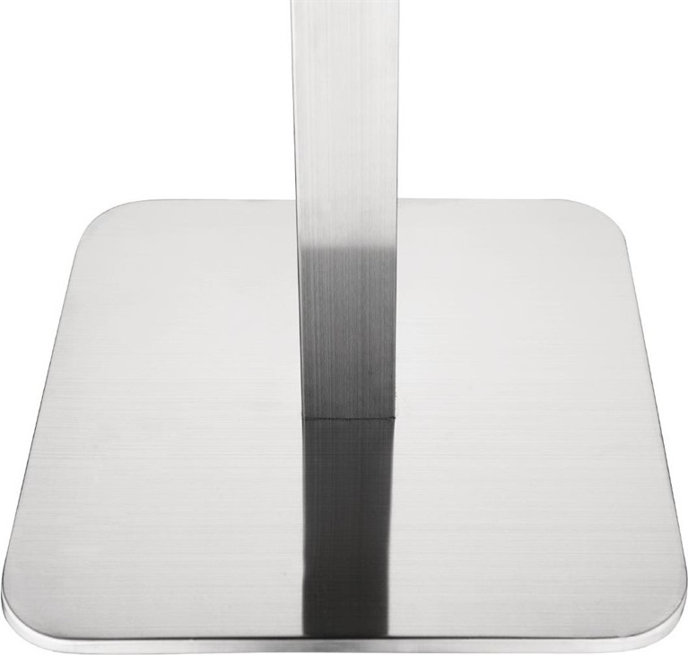 Bolero quadratischer Tischfu&szlig; Edelstahl 68cm hoch 