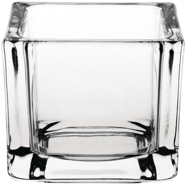  Olympia quadratische Teelichthalter Glas klar 