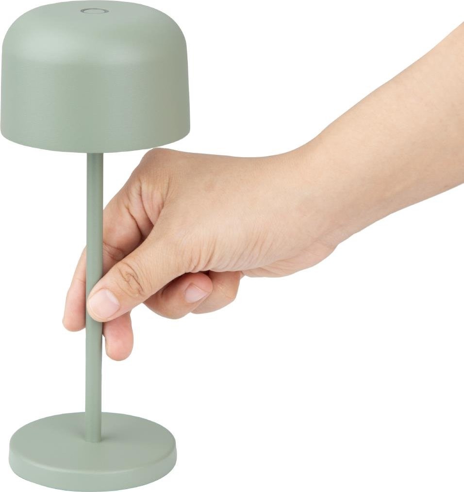  Olympia Siena Tischlampe Runde Kuppel Salbei 200mm 