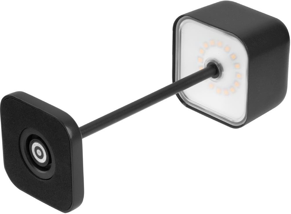  Olympia Lucca Tischlampe quadratische Kuppel Schwarz 200mm 