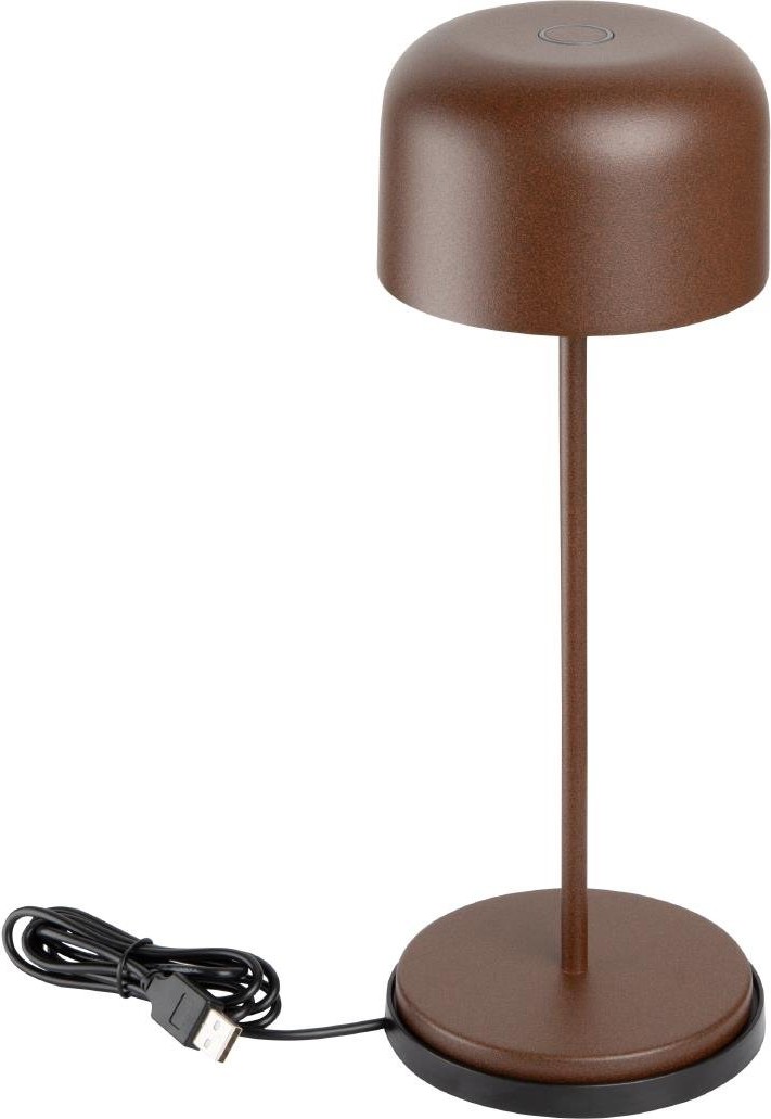  Olympia Siena Tischlampe Runde Kuppel Kastanie 300mm 