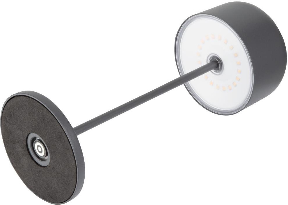  Olympia Siena Tischlampe Runder Dom Grau 300mm 