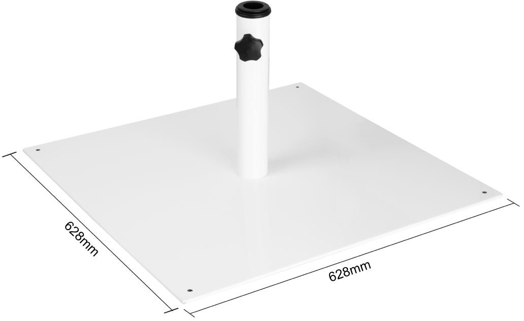  Bolero flacher Metall-Sonnenschirmst&auml;nder, wei&szlig; &iquest; 18 kg 