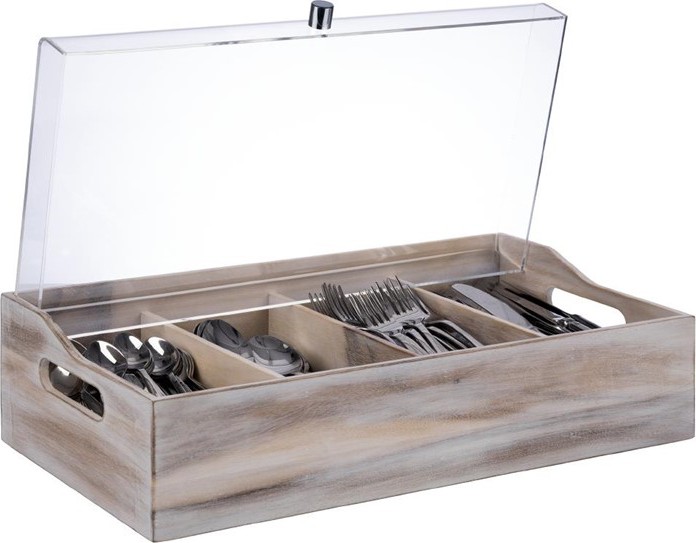  APS Besteckschublade mit Deckel 510x280mm dunkelbraun 