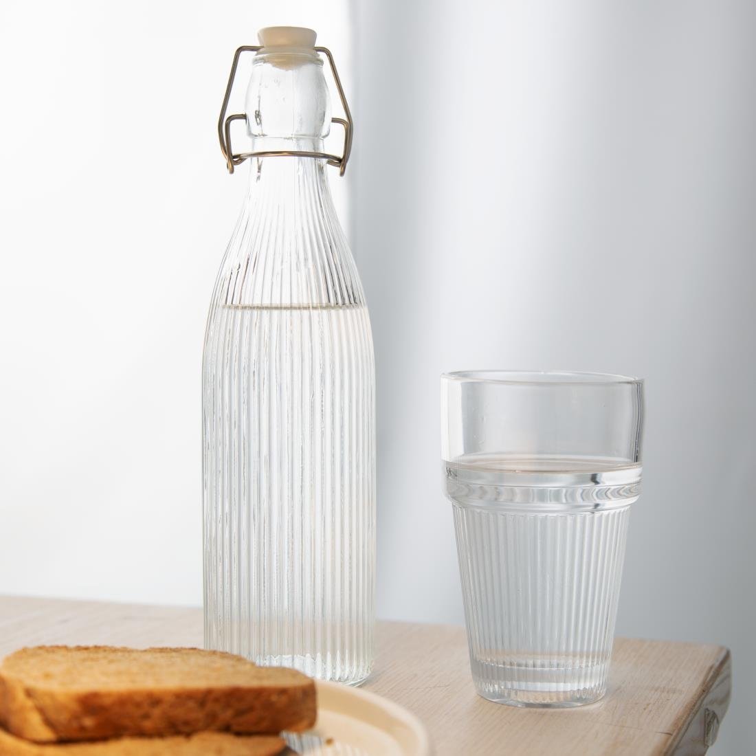  Olympia gestreifte stapelbare Becher 300ml (6 St&uuml;ck) 