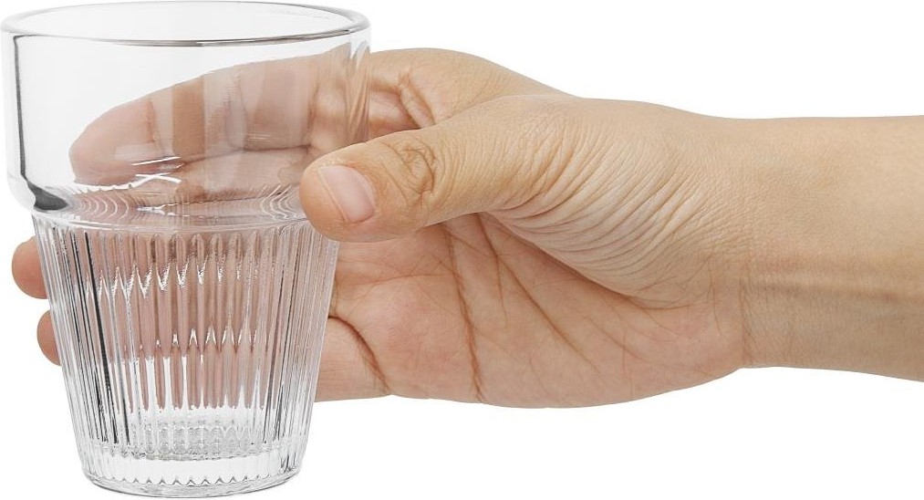  Olympia geriffelte stapelbare Becher 150ml (6 St&uuml;ck) 