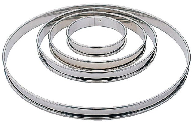  Matfer Flacher Tortenring Edelstahl glatt 24cm 