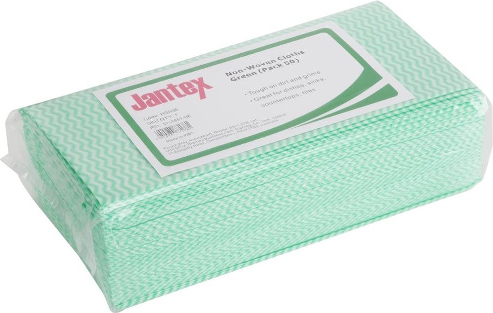  Jantex Vliesstofft&uuml;cher Gr&uuml;n (50 St&uuml;ck) 