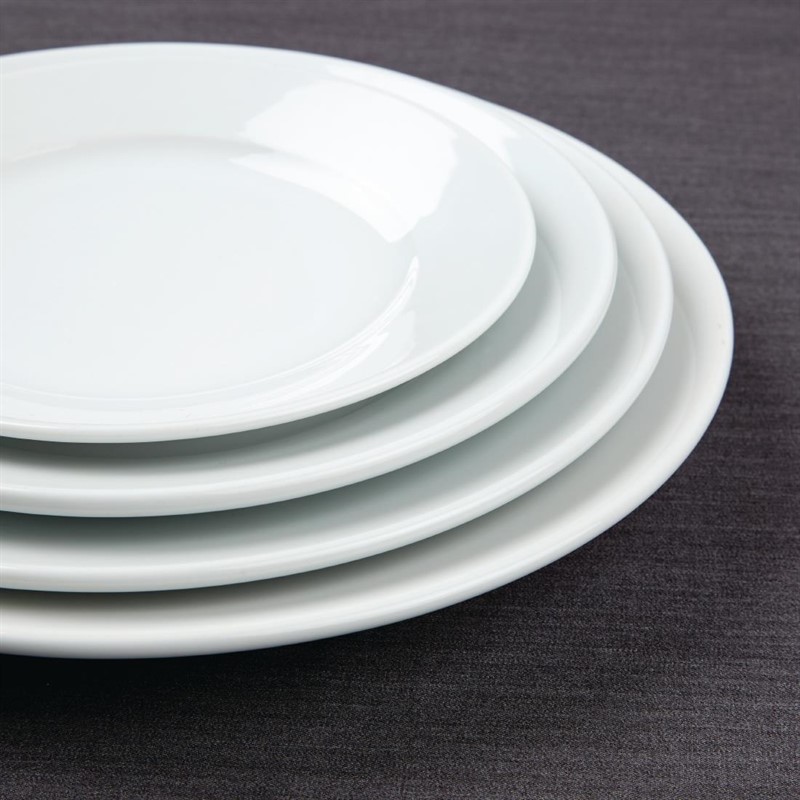 Athena Hotelware runde Teller mit breitem Rand 16,5(&Oslash;)cm 