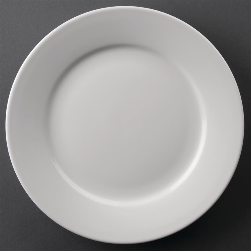  Athena Hotelware runde Teller mit breitem Rand 22,8cm 