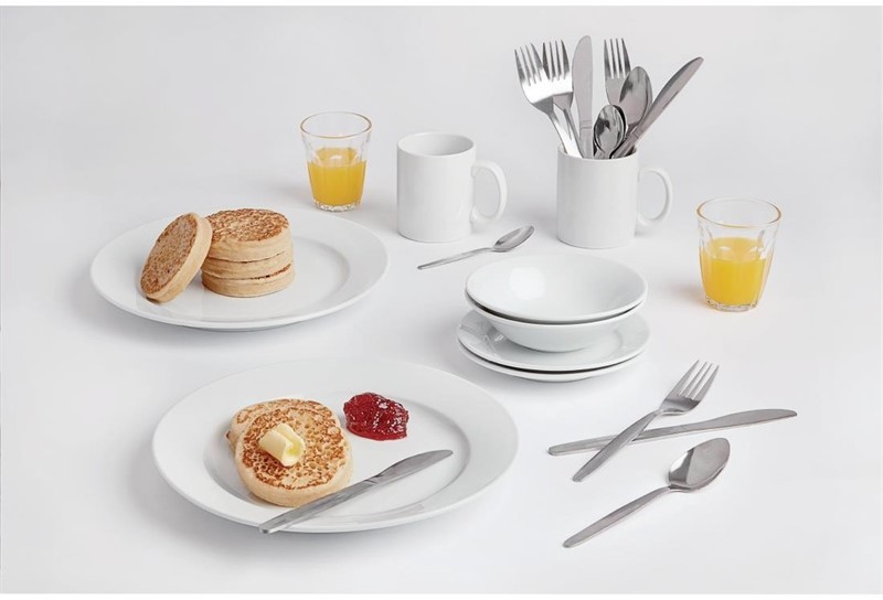 Athena Hotelware runde Teller mit breitem Rand 28cm 